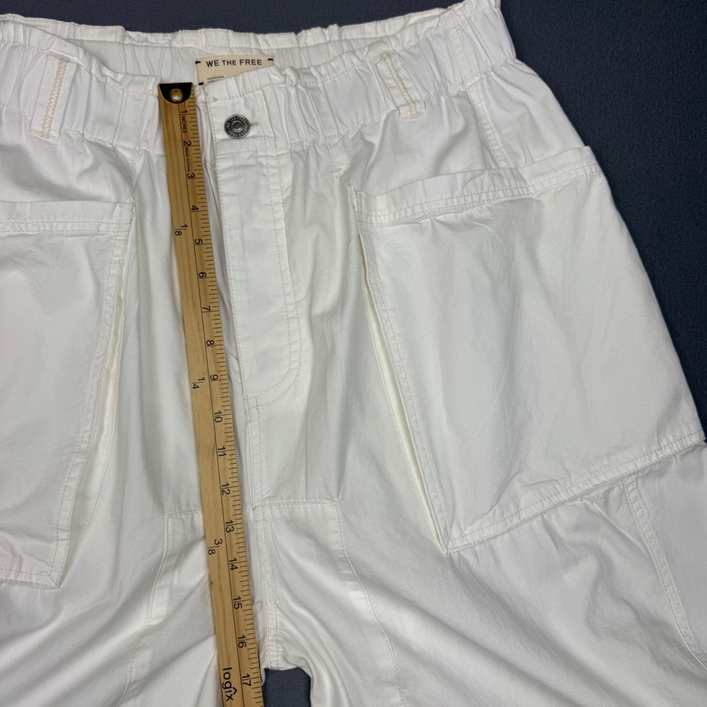 We The Free Costa Pull-On Harem Pants Women XL White Cargo Baggy Utility Chic - Picture 10 of 14